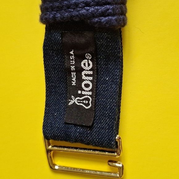 Vintage Ione Braided Western Belt – Denim & Blue Cord with Cowboy Buckle (39”) - Picture 5 of 9